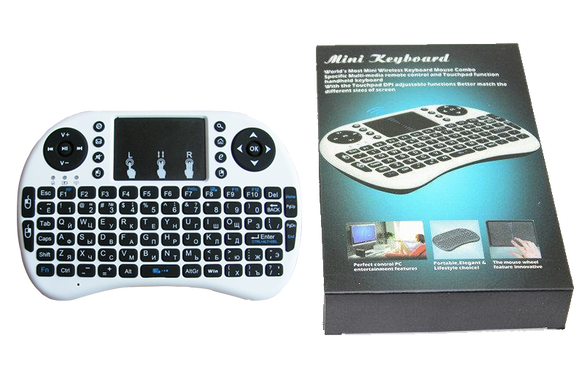 Беспроводная клавиатура с тачпадом wireless MWK08 (I8) белая