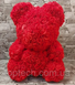 Мишка з серцем з 3D троянд Teddy Rose 40 см Червоний з червоним серцем + подарункова упаковка