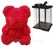 Мишка с сердцем из 3D роз Teddy Rose 40 см Красный с красным сердцем+ подарочная упаковка