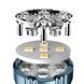 Ліхтар ручний акумуляторний YEMAO YM-F555X 5P35+4LED RED+BLUE Сірий