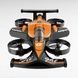 Дрон-машинка радиоуправляемая пенопластовая F1 G58 Черная с оранжевым
