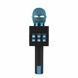Микрофон караоке беспроводной Bluetooth USB Черный с голубым