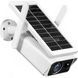 Камера видеонаблюдения с солнечной панелью WiFi Q2 ICSEE FHD-Contains18650 batteries Белая