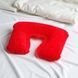 Подушка для подорожей надувна U-подібна з покриттям 44*27см Travel Blue Neck Pillow Червона