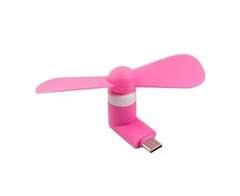 Mini вентилятор для телефона и Power Bank Розовый