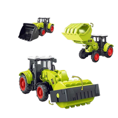 Игрушка Трактор инерционный с большим ковшом Зеленый