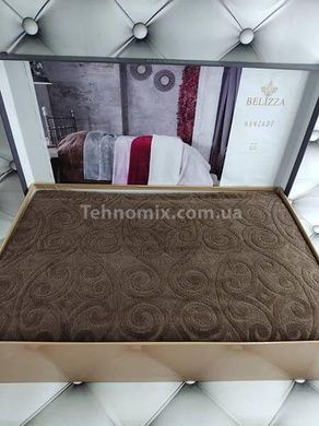 Простынь Belizza Hanzade kahve 200х220см Велюр