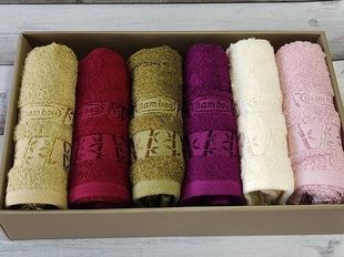 Рушники Pupilla gold 30х50см Бамбук набір 6шт
