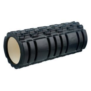 Ролик для йоги масажний (спина та ноги) OSPORT 14*33см Чорний