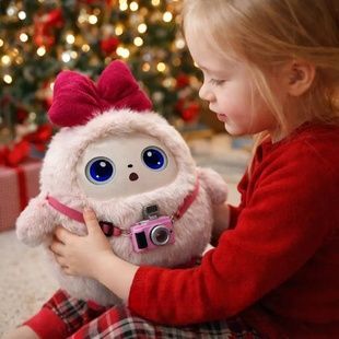 Игрушка мягкая интерактивная с искусственным интеллектом Smart AI Plush Kiki Бежевая