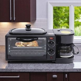 Піч-гриль-кавоварка 3в1 1050Вт Domotec MS 5308B Чорна