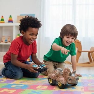 Машинка на радіокеруванні Динозавр TOYS 989-28 Коричнева