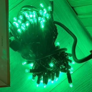 Гірлянда вулична лінійна 8м 80LED 220V wire still 4284 AND 8-10 Чорний дріт, зелене світло