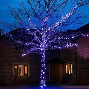 Гірлянда вулична лінійна 10м 220V String-Lights 3.3Line100-B Біла із синім світлом