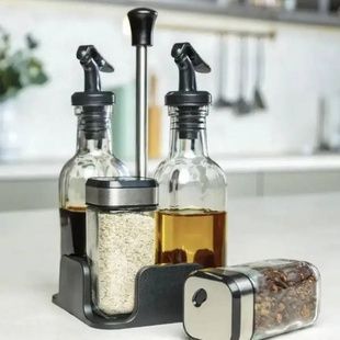 Набір з пляшок для олії та баночок для спецій Seasoning Bottle T221-3