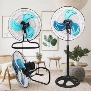 Вентилятор 3в1 напольный, настольный и настенный, 3 скорости Alfarid Fan 18 Stand Fan Черный