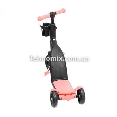 Самокат-велобег с педалями Scooter 3в1 БЕЗ УПАКОВКИ Розовый