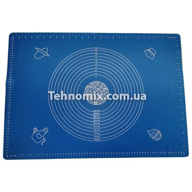 Кондитерский силиконовый коврик для раскатки теста 50 на 70см Синий