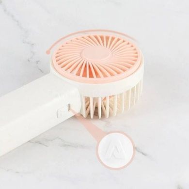Вентилятор аккумуляторный ручной Jisulife mini portable fan F2B Белый с розовым