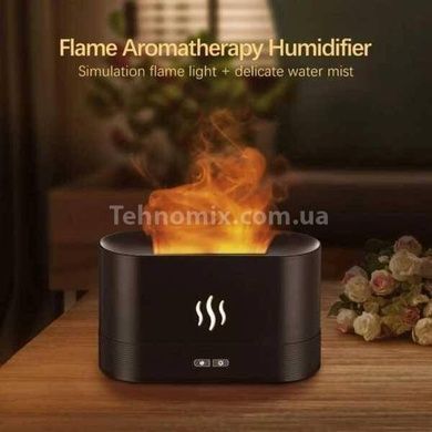 Зволожувач повітря з ефектом полум'я Humidifier Flame Чорний