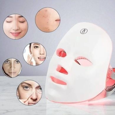 LED-маска 7 режимів світлотерапії Beauty Technology Біла