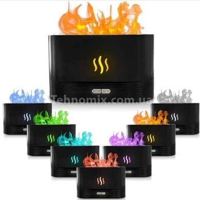 Зволожувач повітря з ефектом полум'я Humidifier Flame Чорний