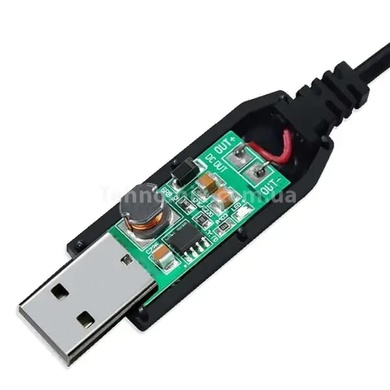 Кабель USB DC 5.5x2.1 для роутера модему з 5v на 9v з перехідником з 5,5mm на 3,5mm Чорний