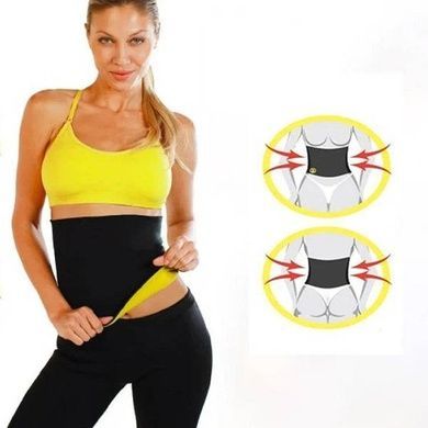 Пояс для схуднення Hot Shapers цілісний Чорний з жовтим р-р М