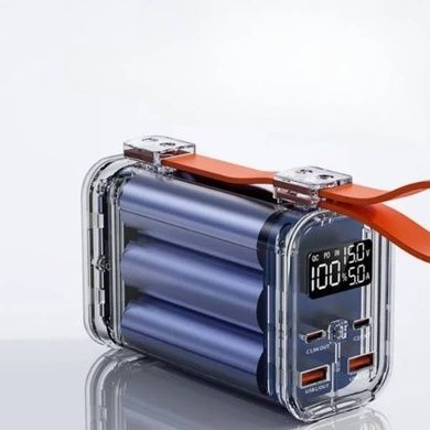 Power Bank з ліхтарем JS-F30 100000mAh Сірий