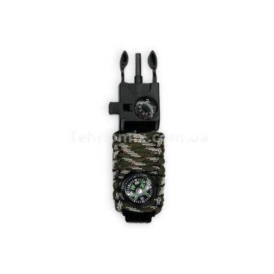 Браслет для выживания PARACORD 18 мм с компасом Камуфляжный