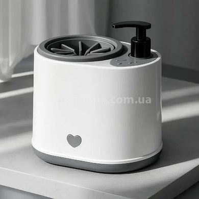 Лапомойка для собак с дозатором для жидкого мыла Pet Foot Washing Cup AND1495 Белая с серым