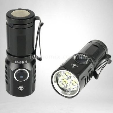 Фонарь ручной аккумуляторный с магнитом 536-3LED Черный