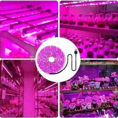 Фитолента светодиодная для растений 3м +1м шнур 180LED USB 5Вт 2А Черная