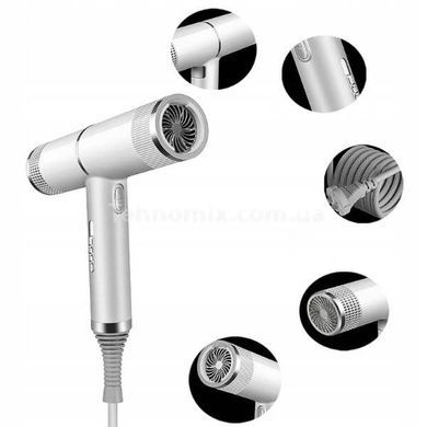 Фен стайлер профессиональный ионный Hairdryer Серый