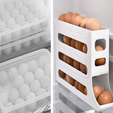 Органайзер для хранения яиц в холодильнике Plastic shelving AND XL-994 4-ярусный Белый