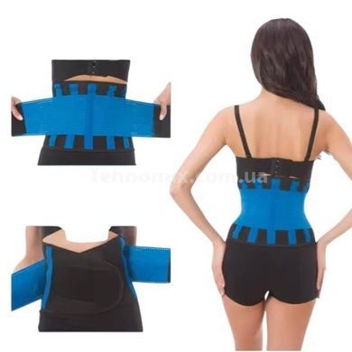 Пояс для похудения Hot Shapers Belt Power Черный с синим р-р XXL