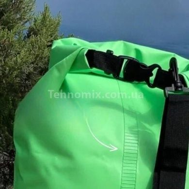Водонепроницаемый гермомешок туристический Waterproof Bag 15л Зеленый
