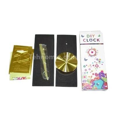 Часы настенные на клейкой основе Римские цифры 3D DIY Clock 55см Золото