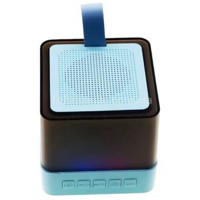 Колонка портативна із 2 караоке мікрофонами Bluetooth LED К18 Блакитна