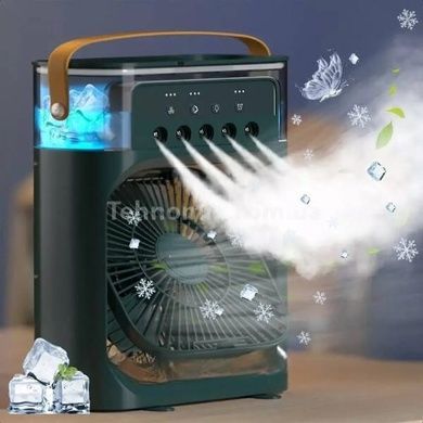 Вентилятор настільний із зволоженням та підсвічуванням від USB 500ml Зелений