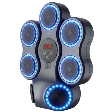Тренажер мішень для боксу музична з рукавичками у комплекті Smart Box Bluetooth Чорний