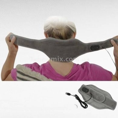 Бандаж на шию з підігрівом Calm Heat Massaging Neck Wrap Сірий