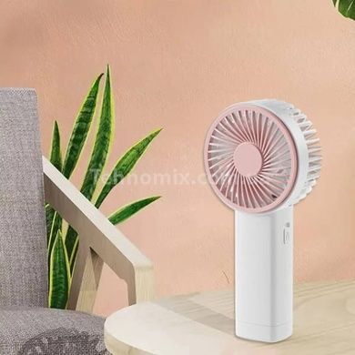 Вентилятор аккумуляторный ручной Jisulife mini portable fan F2B Белый с розовым