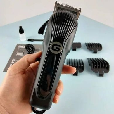 Машинка для стрижки волосся зі змінними насадками акумуляторна GEEMY-6723 Чорна