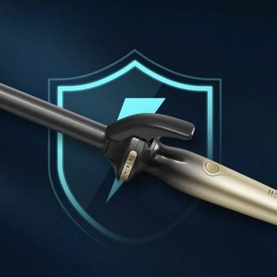 Плойка для завивки волосся 13mm, 120-200&deg;C, керамічне покриття, 20W IPARAH P-206 Чорна із золотим