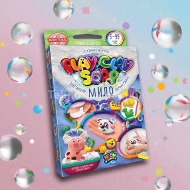 Набор для детского творчества Пластелиновое мыло 4 цвета PLAY CLAY SOAP PCS-02-01U Danko Toys Синяя Коробка