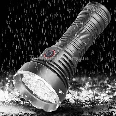 Фонарь ручной аккумуляторный с индикатором заряда 1x18650 W5201-1-19 ULTRA BRIGHT LED Черный