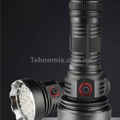 Фонарь ручной аккумуляторный с индикатором заряда 1x18650 W5201-1-19 ULTRA BRIGHT LED Черный