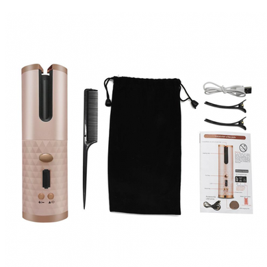 Бездротова плойка для завивки волосся Ramindong Hair curler RD-060 Рожеве золото