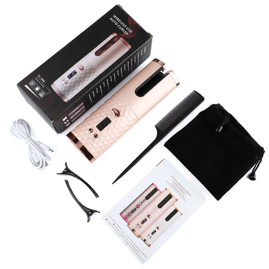 Бездротова плойка для завивки волосся Ramindong Hair curler RD-060 Рожеве золото